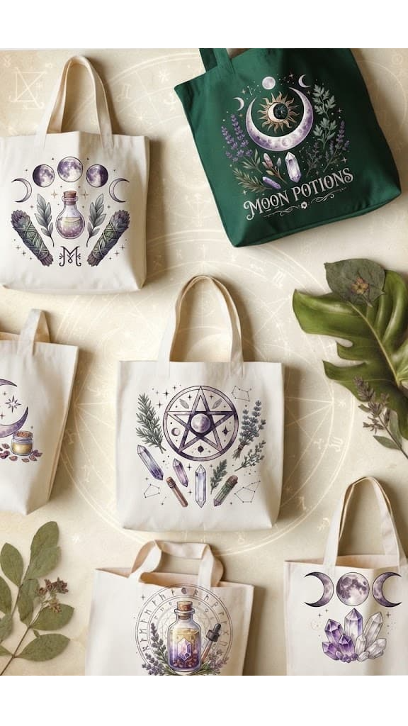 🌙 Tote Bag Moon Potions