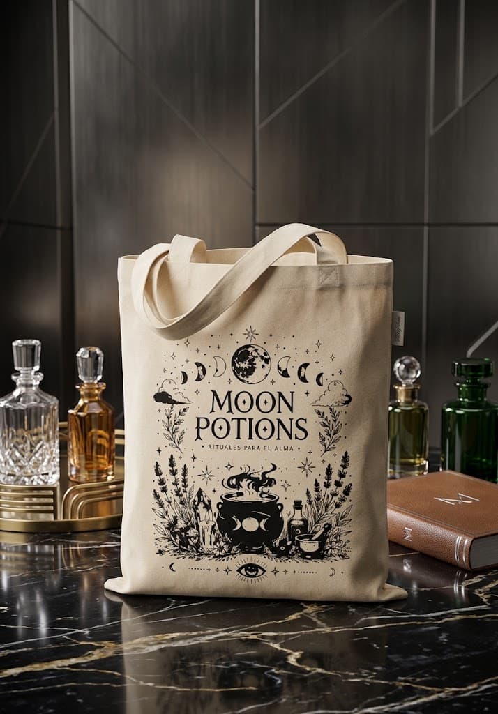 🌙 Tote Bag Moon Potions – Primera Edición "Rituales para el Alma"